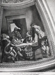 Galileo Galilei in Arcetri with his pupils, Evangelista Torricelli and Vincenzo Viviani from the Tribune of Galileo